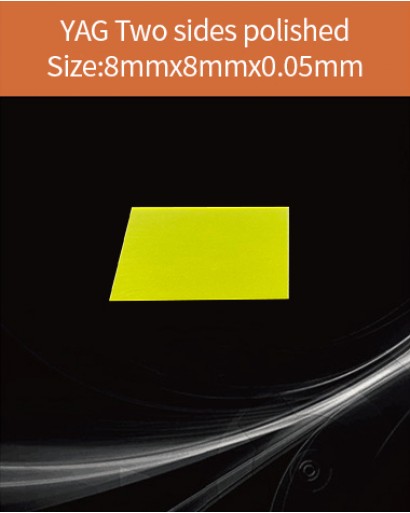 YAG Ce scintillator, YAG Ce crystal, Ce doped YAG scintillator, Scintillation YAG Ce, YAG Ce  8x8x0.05mm